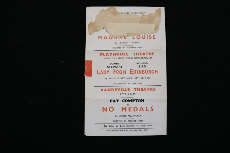 1940'S LONDON THEATRE PROGRAMS - LOT OF 3 - K 2823