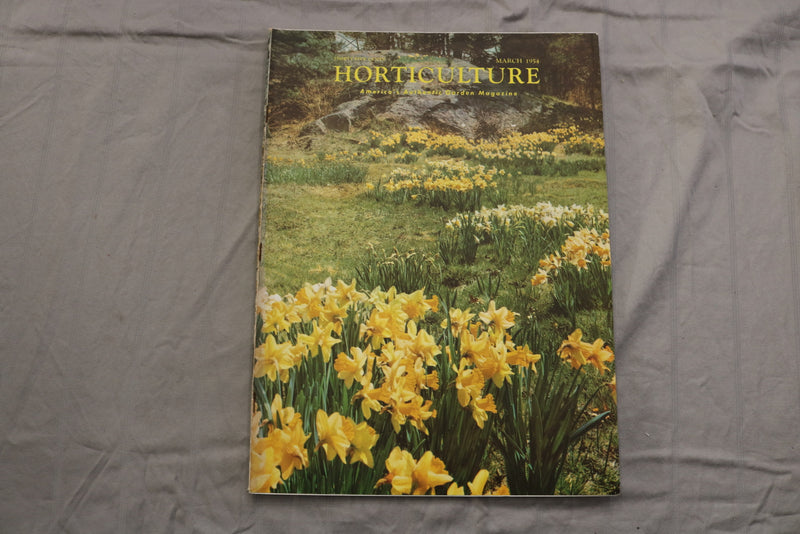 1954 MARCH HORTICULTURE MAGAZINE - BEAUTIFUL SCENERY COVER - ST 1015V