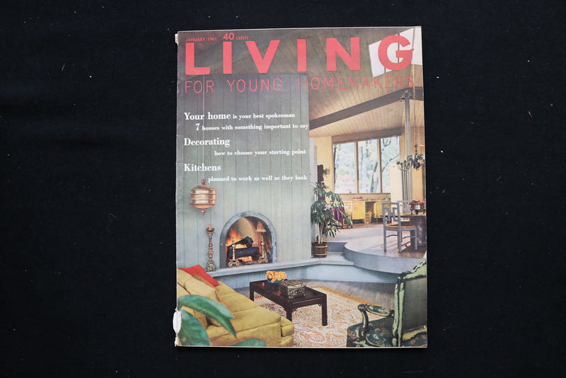 1961 JANUARY LIVING FOR YOUNG HOMEMAKERS MAGAZINE - HOME INTERIOR COVER -E 11132