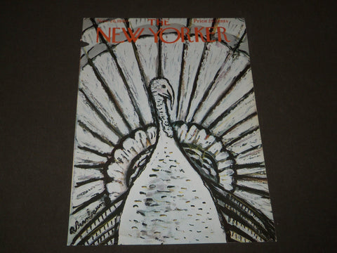 1960 NOVEMBER 26 NEW YORKER MAGAZINE FRONT COVER ONLY - THANKSGIVING ART DECO