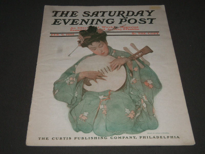 1907 FEBRUARY 9 THE SATURDAY EVENING POST MAGAZINE - ILLUSTRATED COVER- SP 999