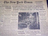 1942 NOV 16 NEW YORK TIMES - ALLIES BATTLING NAZIS AT BIZERTE - NT 994