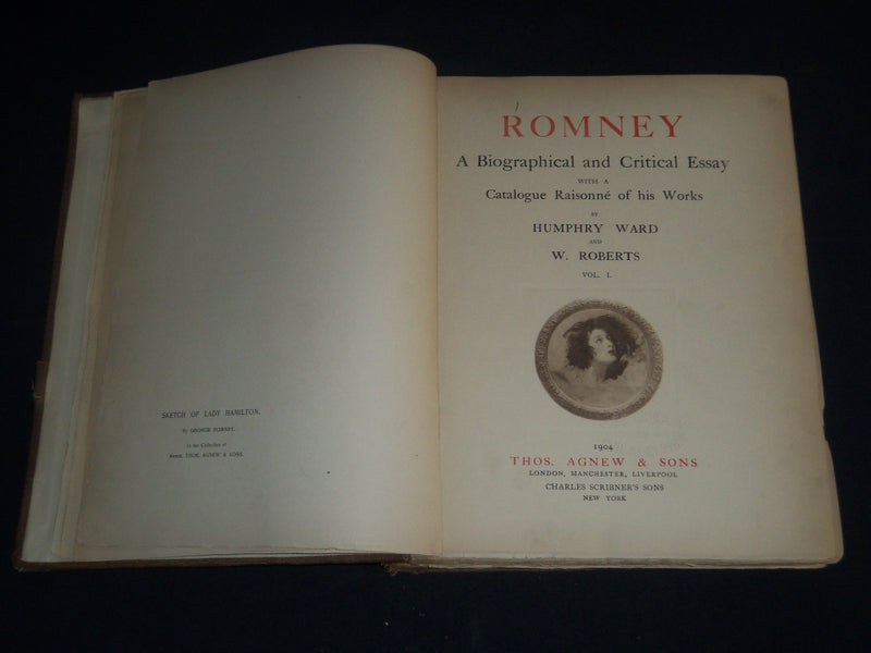 1904 ROMNEY BIOGRAPHICAL CRITICAL ESSAY CATALOG OF HIS WORKS VOLUME 1 & 2- Z 149
