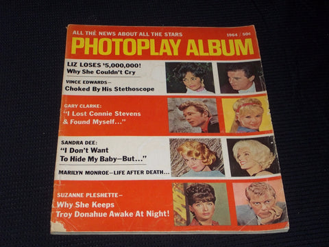 1964 PHOTOPLAY ALBUM MAGAZINE - LIZ TAYLOR SANDRA DEE FRONT COVER - E 3060