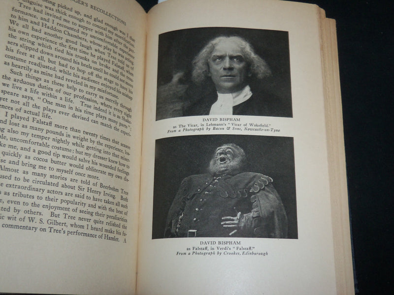 1920 A QUAKER SINGER'S RECOLLECTIONS HARDCOVER BOOK BY DAVID BISPHAM - KD 6745