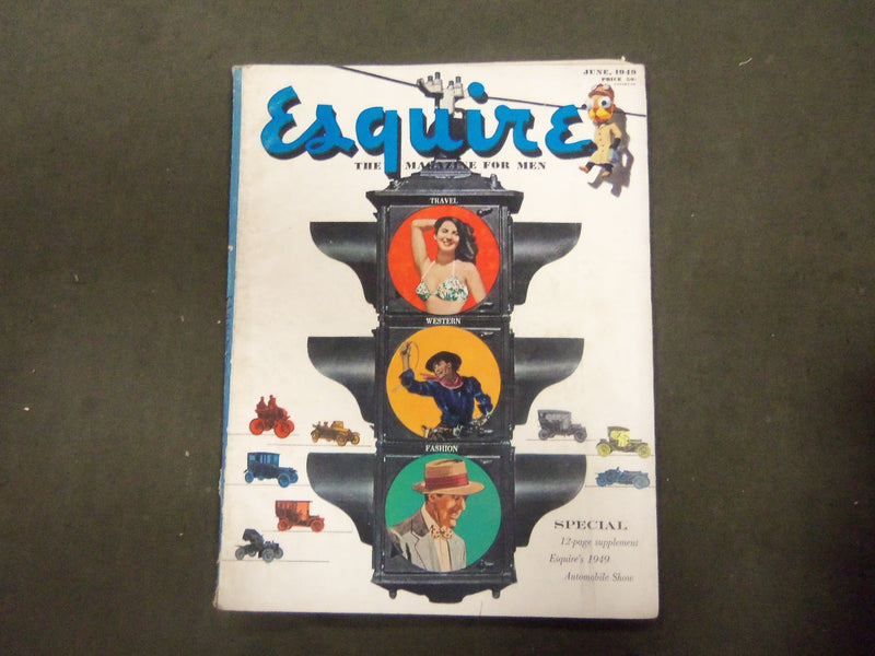 1949 JUNE ESQUIRE MAGAZINE - NICE ILLUSTRATIONS, COVER AND ADS - ST 2756