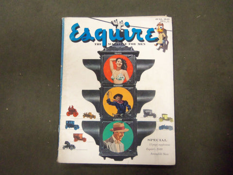 1949 JUNE ESQUIRE MAGAZINE - NICE ILLUSTRATIONS, COVER AND ADS - ST 2756