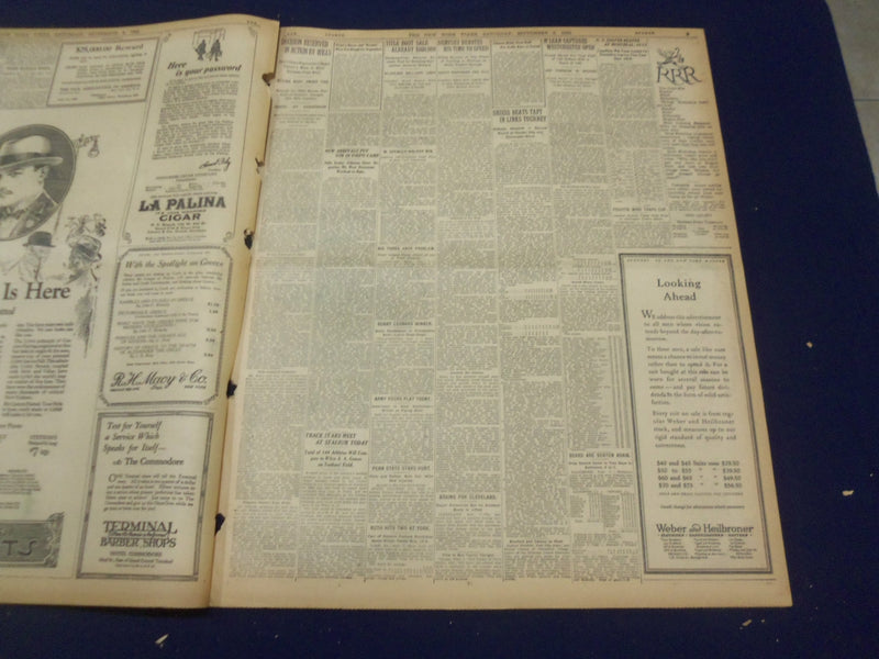 1923 SEP 8 NEW YORK TIMES - TOKIO ISOLATED IN FIGHTING FAMINE - NT 9352