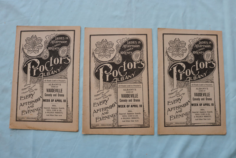 1904-1907 PROCTOR'S ALBANY THEATRE PROGRAMS - LOT OF 37 - O 3721
