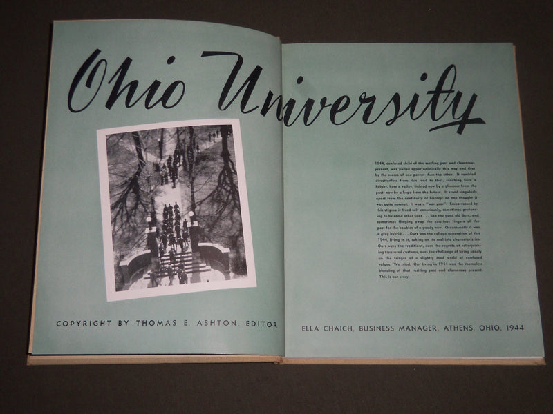 1944 ATHENA OHIO UNIVERSITY YEARBOOK - NICE PHOTOS - YB 1224