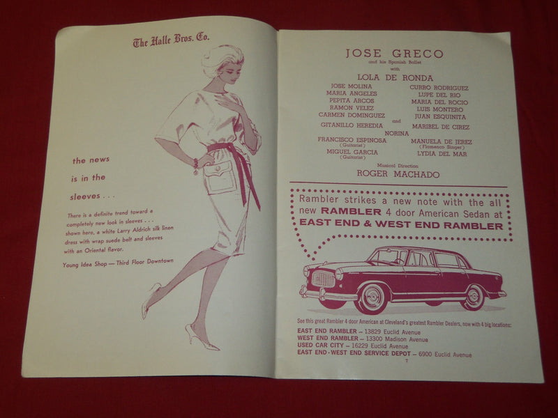1953-1960 CLEVELAND OPERA ASSOCIATION PROGRAM LOT OF 3 - O 1098G