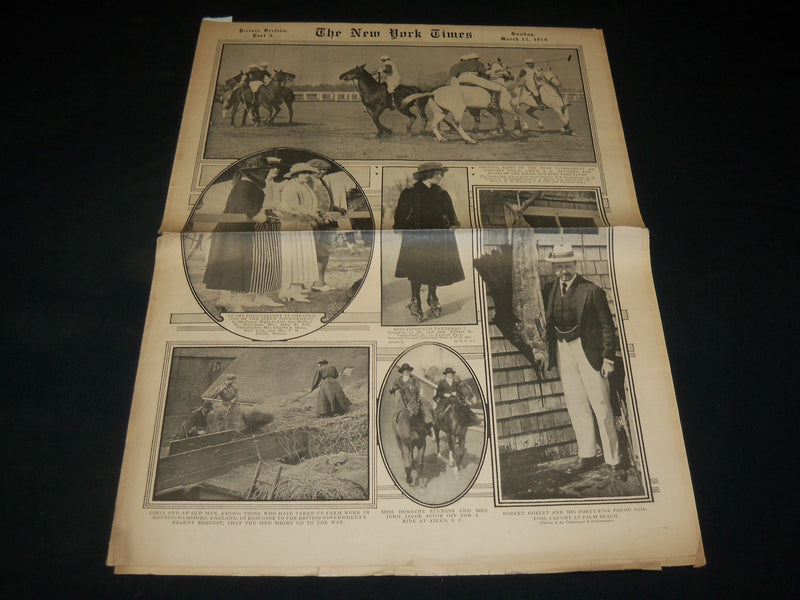 1916 MARCH 12 NEW YORK TIMES PICTURE SECTION - SOUSA - BURROUGHS - NP 5462