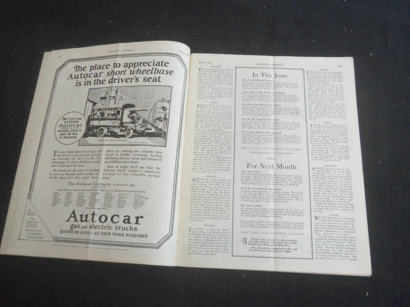 1925 MARCH SCIENTIFIC AMERICAN MAGAZINE - GREAT COVER & ARTICLES - B 5535L