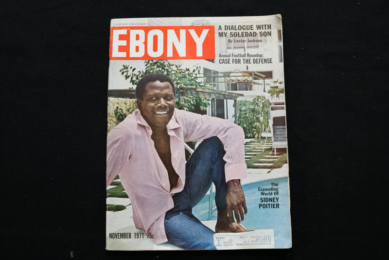 1971 NOVEMBER EBONY MAGAZINE - SIDNEY POITIER COVER - E 10152