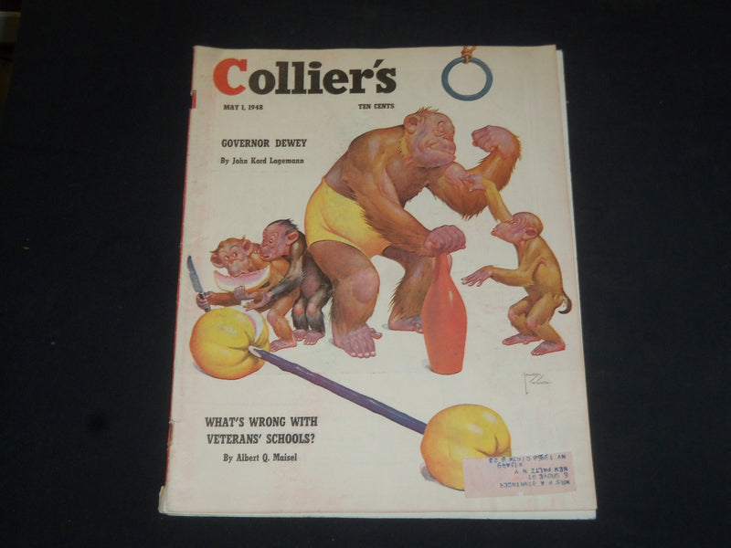 1948 MAY 1 COLLIER'S MAGAZINE - GREAT ILLUSTRATIONS, ARTICLES & ADS - SP 7851