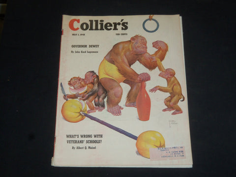 1948 MAY 1 COLLIER'S MAGAZINE - GREAT ILLUSTRATIONS, ARTICLES & ADS - SP 7851