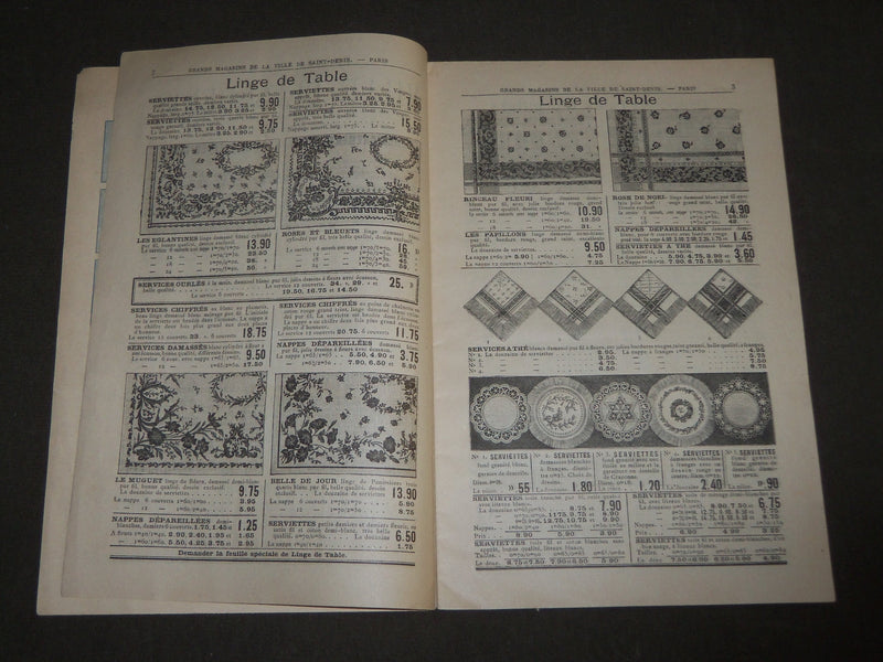 1896 VILLE DE ST. DENIS BLANC TOILES TROUSSEAUX FRENCH CATALOGUE - FR 1134
