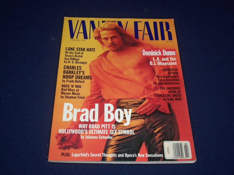 1995 FEBRUARY VANITY FAIR MAGAZINE - BRAD PITT - SP 4348