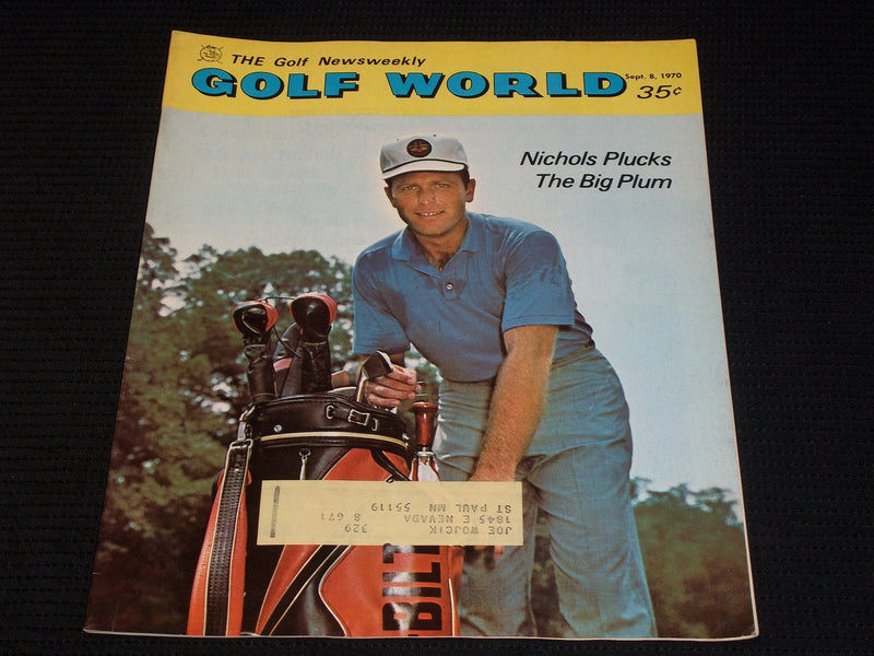 1970 SEPTEMBER 8 GOLF WORLD MAGAZINE - BOBBY NICJOLS FRONT COVER - E 6452