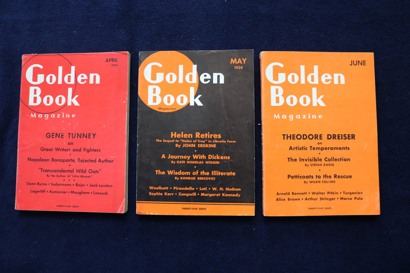 1934 THE GOLDEN BOOK MAGAZINE - COMPLETE YEAR - LOT OF 12 - O 3455