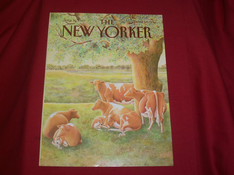 1987 AUGUST 10 NEW YORKER MAGAZINE FRONT COVER ONLY - GREAT ART FOR FRAMING