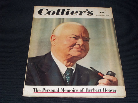 1951 FEBRUARY 17 COLLIER'S MAGAZINE - HERBERT HOOVER FRONT COVER - E 13310