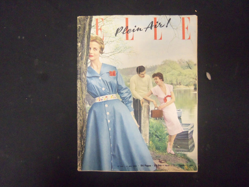 1954 MAY 17 FRENCH ELLE MAGAZINE - NICE COVER, PHOTOS & ADS - ST 4085