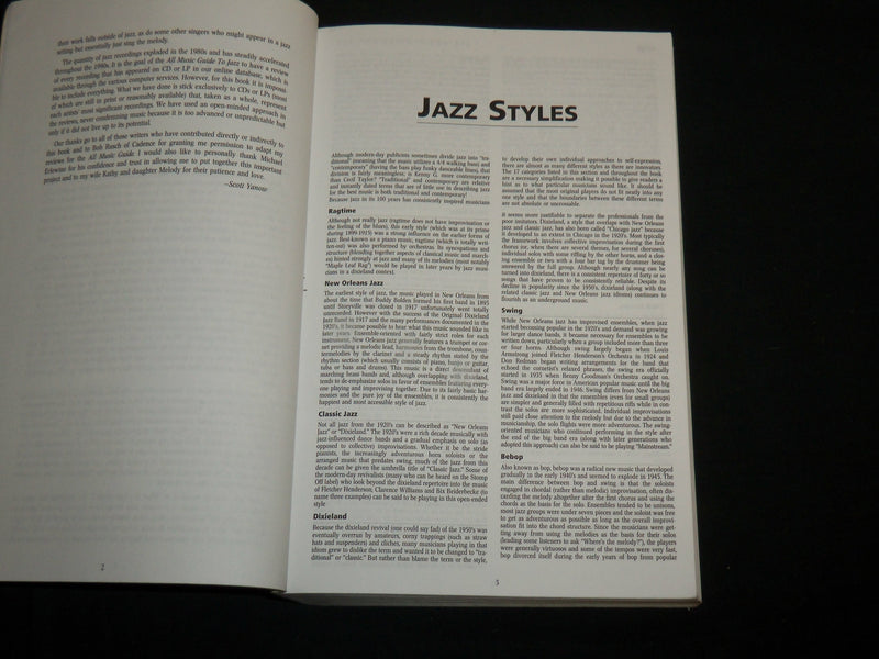 1996 ALL MUSIC GUIDE TO JAZZ SOFTCOVER BOOK - SECOND EDITION - KD 7018