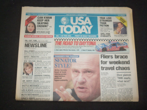 1997 FEBRUARY 14-16 USA TODAY NEWSPAPER - DOW PIERCES 7000 MARK; NEXT? - NP 7850