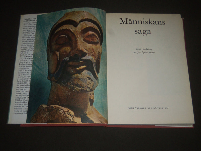 1967 MANNISKANS SAGA BY JAN OJVIND SWAHN SWEDISH BOOK - NICE PRINTS - I 988