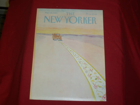 1983 MARCH 28 NEW YORKER MAGAZINE FRONT COVER ONLY - GREAT ART FOR FRAMING