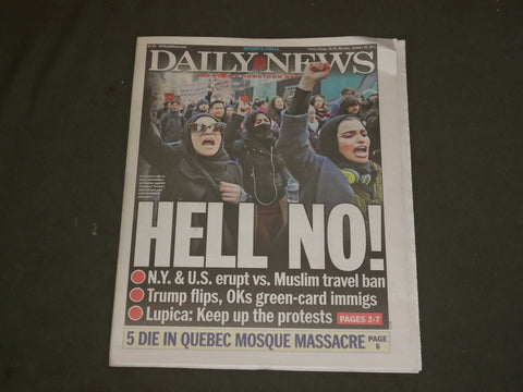 2017 JANUARY 30 NEW YORK DAILY NEWS - MUSLIM TRAVEL BAN PROTESTS