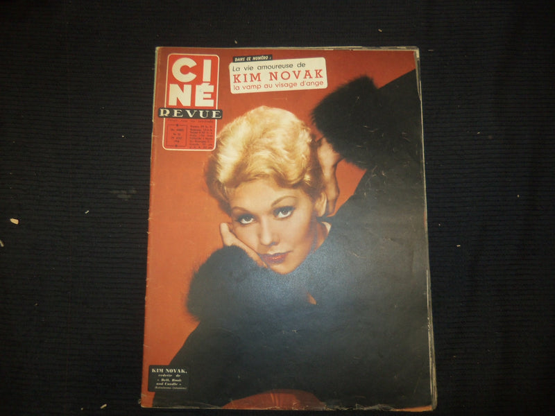 1958 AUGUST 29 CINE REVUE FRENCH MAGAZINE - KIM NOVAK COVER - E 24728