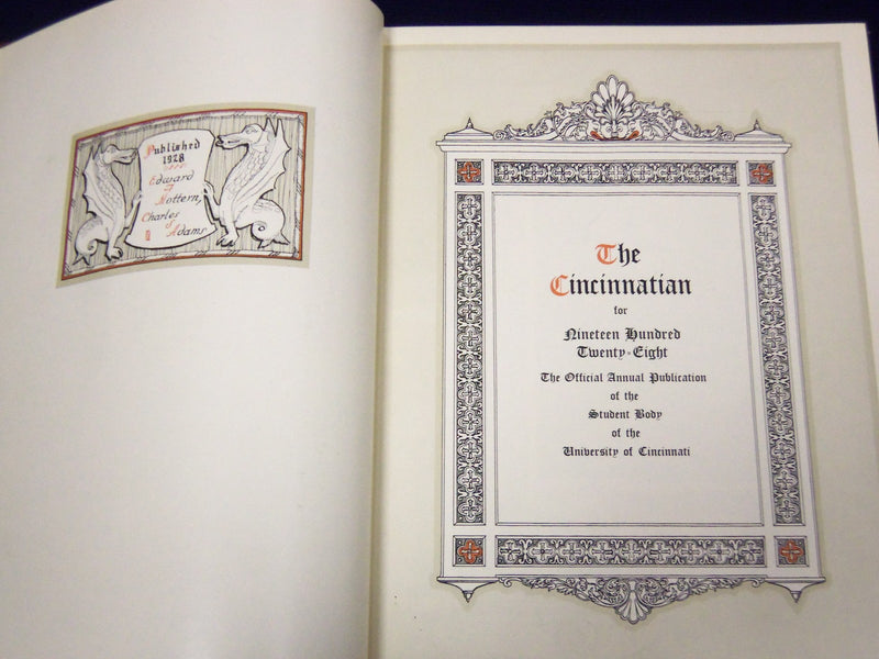 1928 CINCINNATION UNIVERSITY OF CINCINNATI YEARBOOK - OHIO - PHOTOS - YB 12