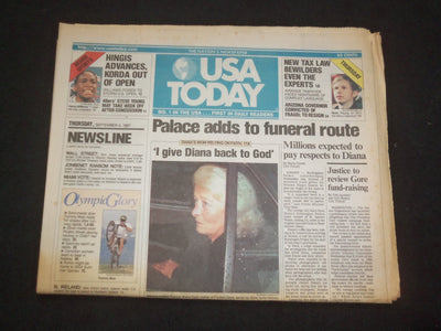 1997 SEP 4 USA TODAY NEWSPAPER-MILLIONS PAY RESPECTS TO PRINCESS DIANA - NP 7867