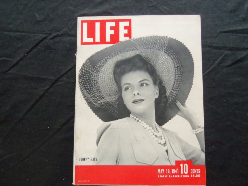 1941 MAY 19 LIFE MAGAZINE - FLOPPY HATS IN FASHION - L 235