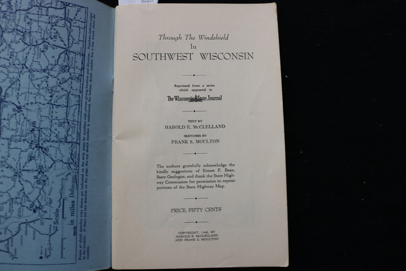 1948 SOUTHWEST WISCONSIN THE BLACKHAWK COUNTRY TRAVEL GUIDE - SOFTCOVER - K 2233