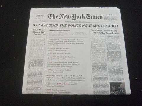 2022 MAY 28 NEW YORK TIMES - 'PLEASE SEND THE POLICE NOW,' SHE PLEADED