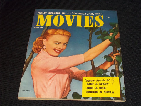 1951 APRIL MOVIES MAGAZINE - JUNE HAVER FRONT COVER - E 16435
