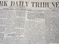 1850 FEBRUARY NEW YORK DAILY TRIBUNE NEWSPAPER LOT OF 33 - HENRY CLAY - NP 5839E