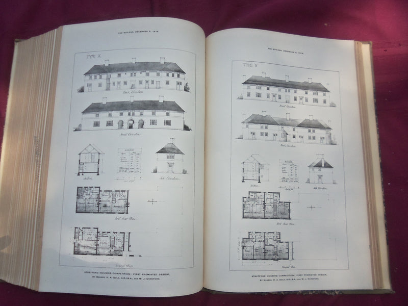 1919 JULY-DECEMBER THE BUILDER U. K. MAGAZINE BOUND VOLUMES - FOLD OUTS- C 59