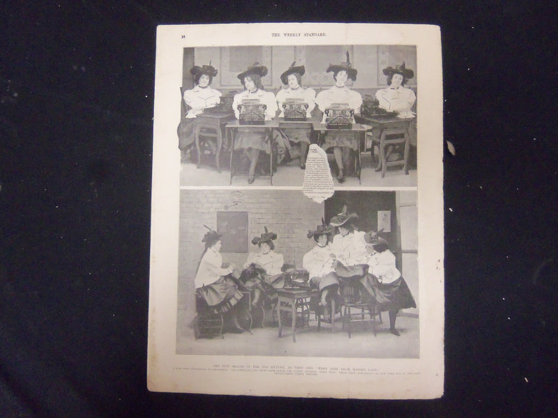 1897 MARCH 20 THE STANDARD MAGAZINE - CHORUS GIRLS CAME FROM ROAD TOUR - ST 3218