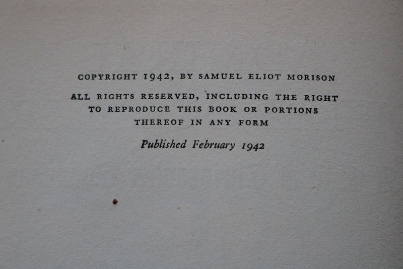 1942 ADMIRAL OF THE OCEAN SEA, A LIFE OF COLUMBUS HARDCOVER BY MORISON - KD 9662