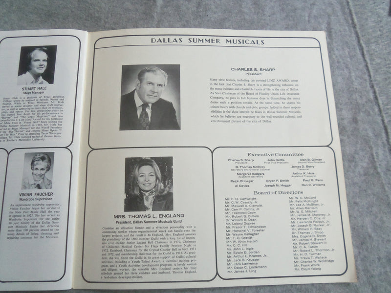 1974 JUNE 18-30 TAKE ME ALONG PROGRAM - DALLAS SUMMER MUSICALS - J 7611