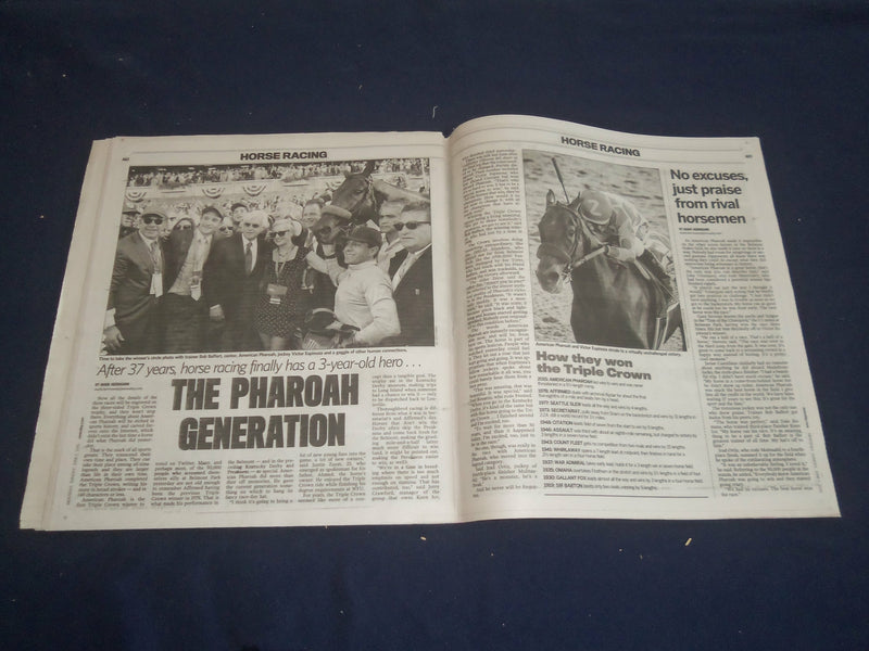2015 JUNE 7 NEW YORK NEWSDAY NEWSPAPER - PHAROAH WINS TRIPLE CROWN - NP 5584