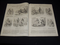 1857-1858 JOURNAL AMUSANT ILLUSTRE FRENCH MAGAZINE LOT OF 36 - FASHION - O 3197M