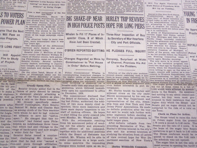 1930 MARCH 30 NEW YORK TIMES - POLICE ON FIRST AIR BEAT - NT 3914