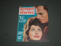 1962 JAN SCREEN STORIES MAGAZINE - LIZ TAYLORE & CHARLTON HESTON COVER - SP 7529