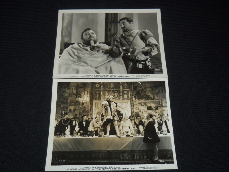 THE PRIVATE LIFE OF HENRY VIII PHOTOS - LOT OF 2 PHOTOS - 9 1/2