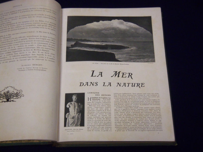 1913 LA MER BY G. CLERC-RAMPAL FRENCH VOLUME - NICE PHOTOS - 300 PAGES - KD 1774